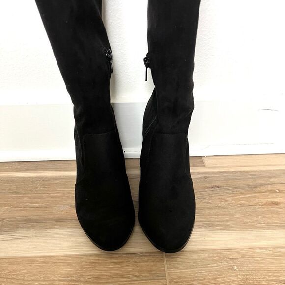 JESSICA SIMPSON Brixten Over The Knee Suede Black Boots Size 6 - Picture 2 of 10